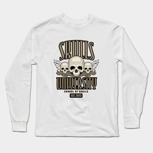 Skulls University Long Sleeve T-Shirt